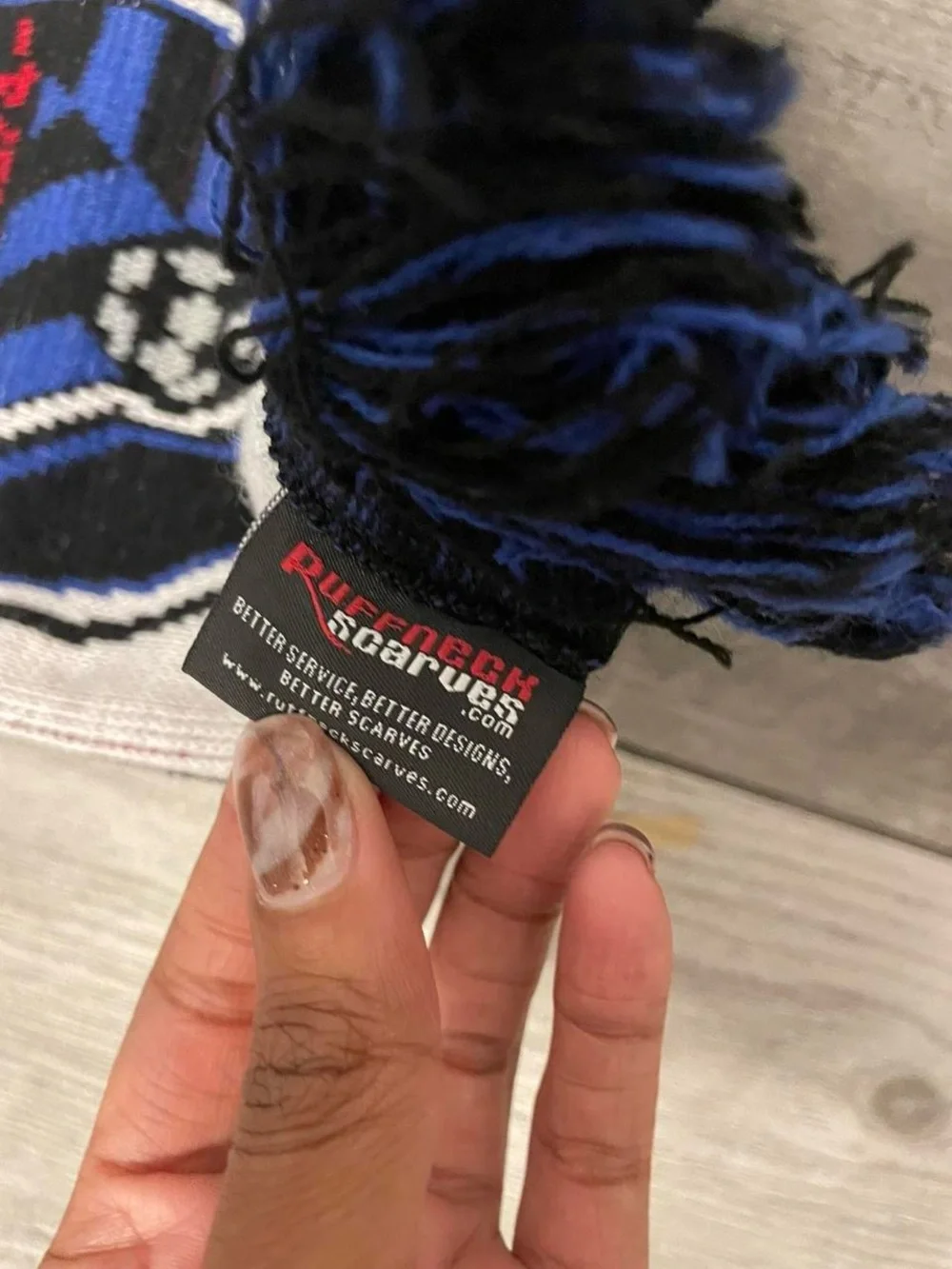 San Jose Earthquakes Supporter Scarf - Black/Blue/Cream with Red Accent